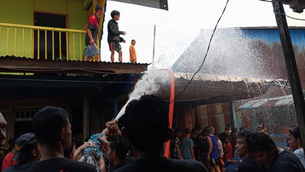 Kebakaran di Concong Luar, 26 Rumah dan 7 Gudang Hangus Dilalap Sijago Merah