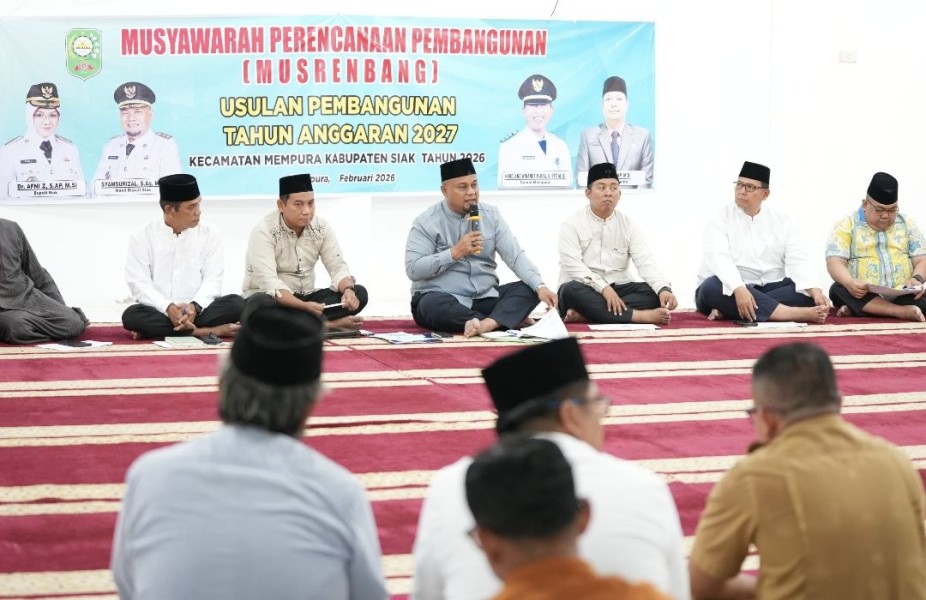 Wabup Siak Buka Musrenbang Mempura, Tekankan Efisiensi APBD dan Evaluasi Air Bersih