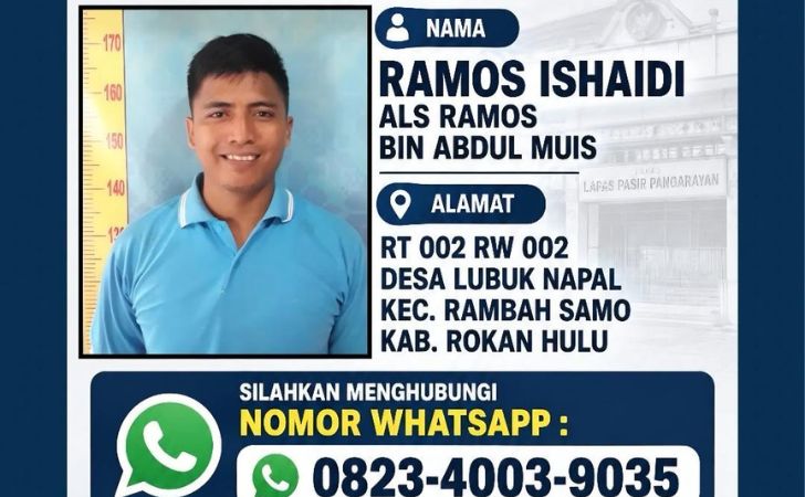Masih Diburu, Ini Tampang Warga Binaan Lapas Pasir Pangarayan yang Kabur