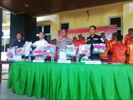 Kurun Waktu 2 Bulan, Jajaran Polres Kuansing Berhasil Ungkap 16 Kasus Narkoba