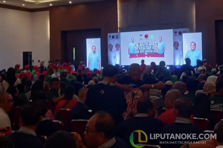 Ribuan Pendukung dan Relawan Hadiri Deklarasi Calon Gubernur Riau Abdul Wahid-SF Hariyanto