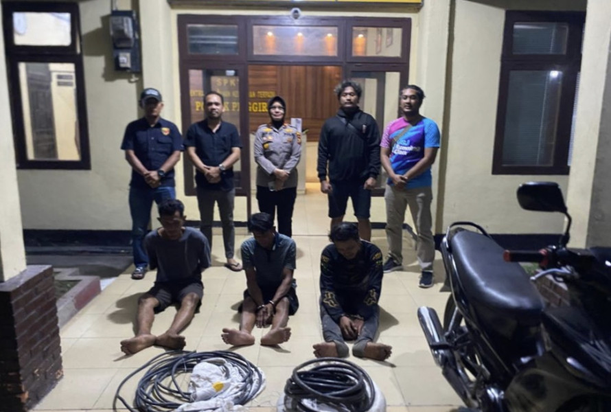 Curi Kabel Lampu Tol Permai, Tiga Warga Pinggir Diciduk Polisi