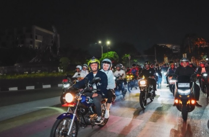 Night Ride Pekanbaru 2026 Berjalan Sukses, Ribuan Rider Padati Jalan Protokol