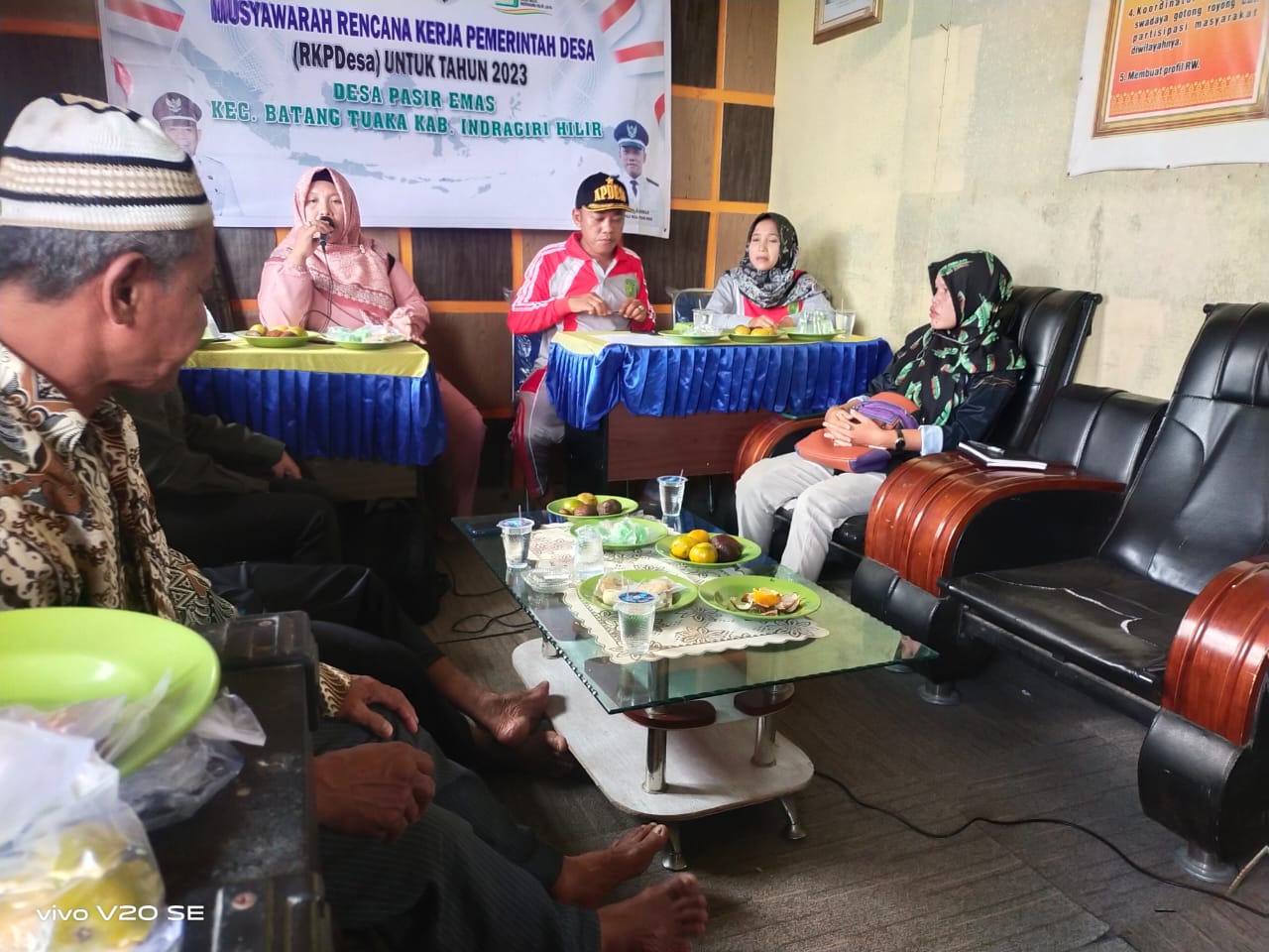 Pemdes Pasir Emas-Inhil Gelar Musyawarah RKPDes 2023