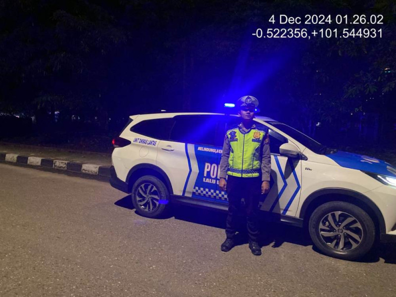 Satgas Kamseltibcarlantas Polres Kuansing Patroli Dini Hari dan Subuh Dalam Rangka Cooling System Pilkada 2024