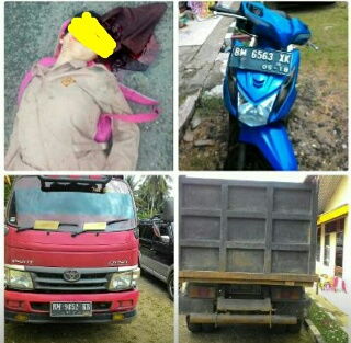 Seorang Pelajar Di Kuansing Tewas Tergilas Mobil Dump Truck