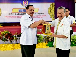 Syamsurizal Awie Jadi Ketua, Sekda Said Buka Musorkab Koni Inhil 2017