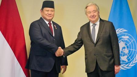 Bertemu Sekjen PBB Antonio Guterres, Prabowo Sampaikan Sikap soal Palestina