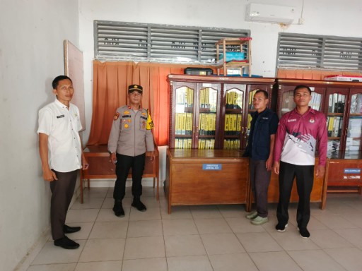 Kapolsek Tambusai Utara Lakukan Koordinasi dan Pengecekan Kesiapan Pilkada 2024