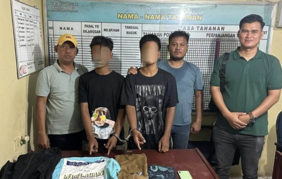 Dua Pelaku Jambret di Jalan Pesantren Jabal Nur Ditangkap Tim Musang Polsek Kandis