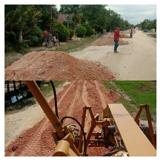 Warga Desa Titian Resak Inhu Perbaiki Jalan Sepanjang 1,3 Km dengan Anggaran Swadaya