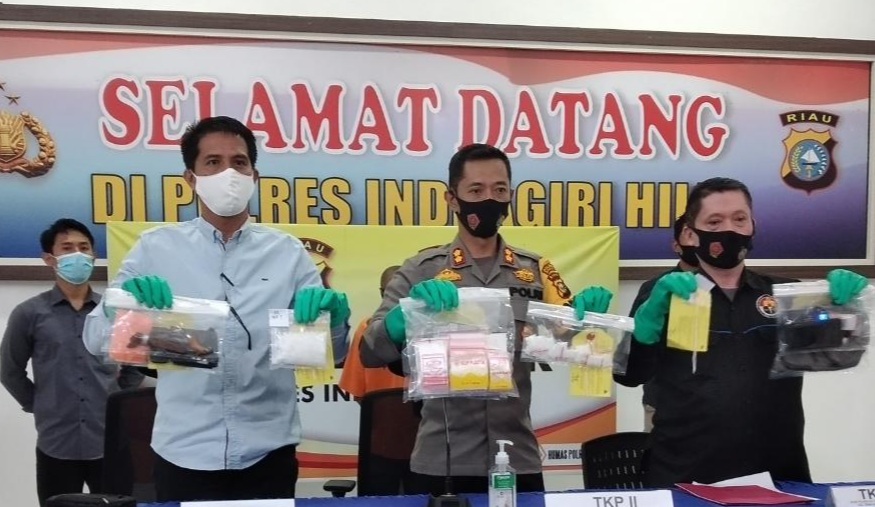 Tangkap Pelaku dan Ratusan Gram Shabu di 3 TKP, Kapolres Nyatakan Komit Berantas Narkoba di Inhil