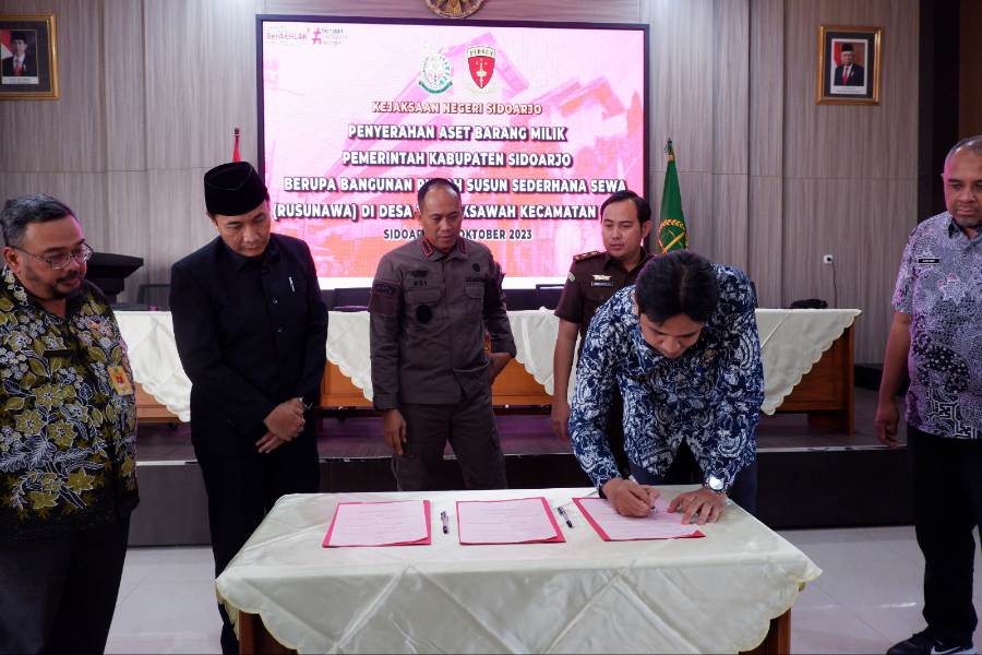 Kejari Sidoarjo Berhasil Fasilitasi Pengembalian Rusunawa Milik Pemkab