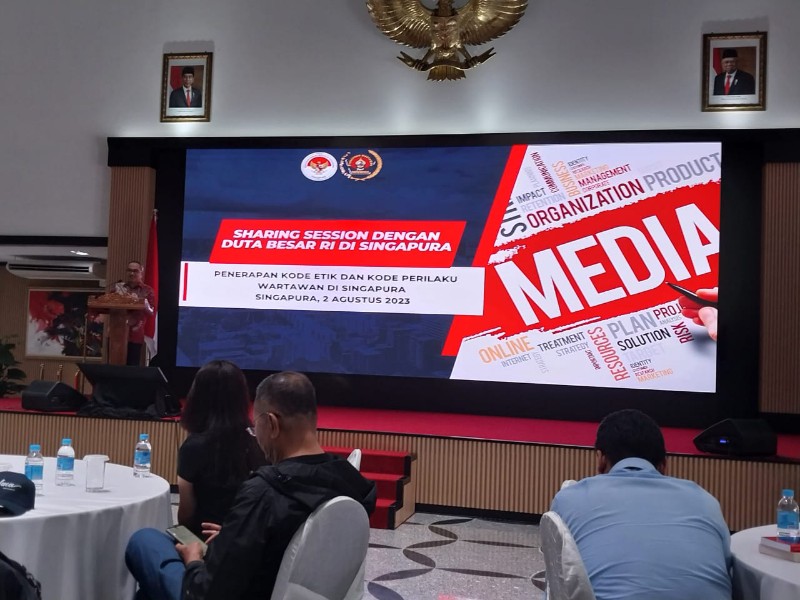 Rombongan PWI Riau Diterima Kedubes RI  Singapura