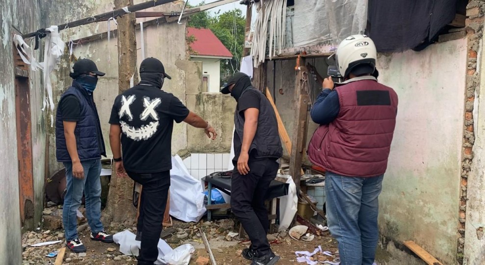 Polda Riau Gebuk Sarang Narkoba Panger, Gubuk Sabu Dirobohkan