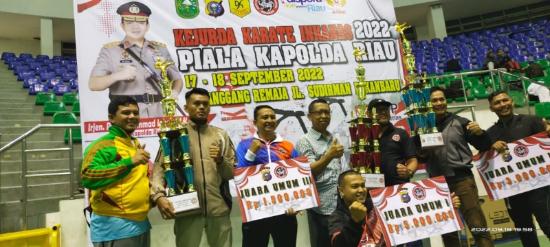 Kejurda Karate Inkanas 2022, Kontingan Polresta Pekanbaru Juara Umum