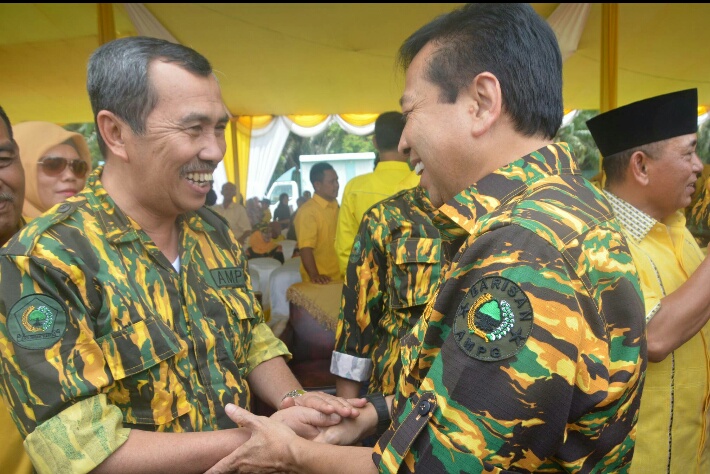 Bupati Syamsuar hadiri penutupan Jambore  AMPG DPD I Golkar Riau di Kampar 