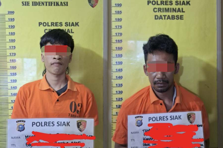 Jajaran Polres Siak Amankan 2 Terduga Pelaku Narkoba di Wilayah Kandis