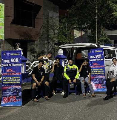 Polres Inhu Gelar 'Sahur On The Road',  Bagikan Sahur Gratis 