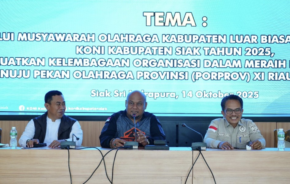 Syamsurizal Terpilih Secara Aklamasi Ketua Umum KONI Siak Periode 2025-2029