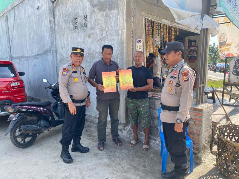 Selain Ajak Sukseskan Pilkada 2024, Binmas Polres Rohil Juga Minta Masyarakat Tidak Membakar Hutan dan Lajam