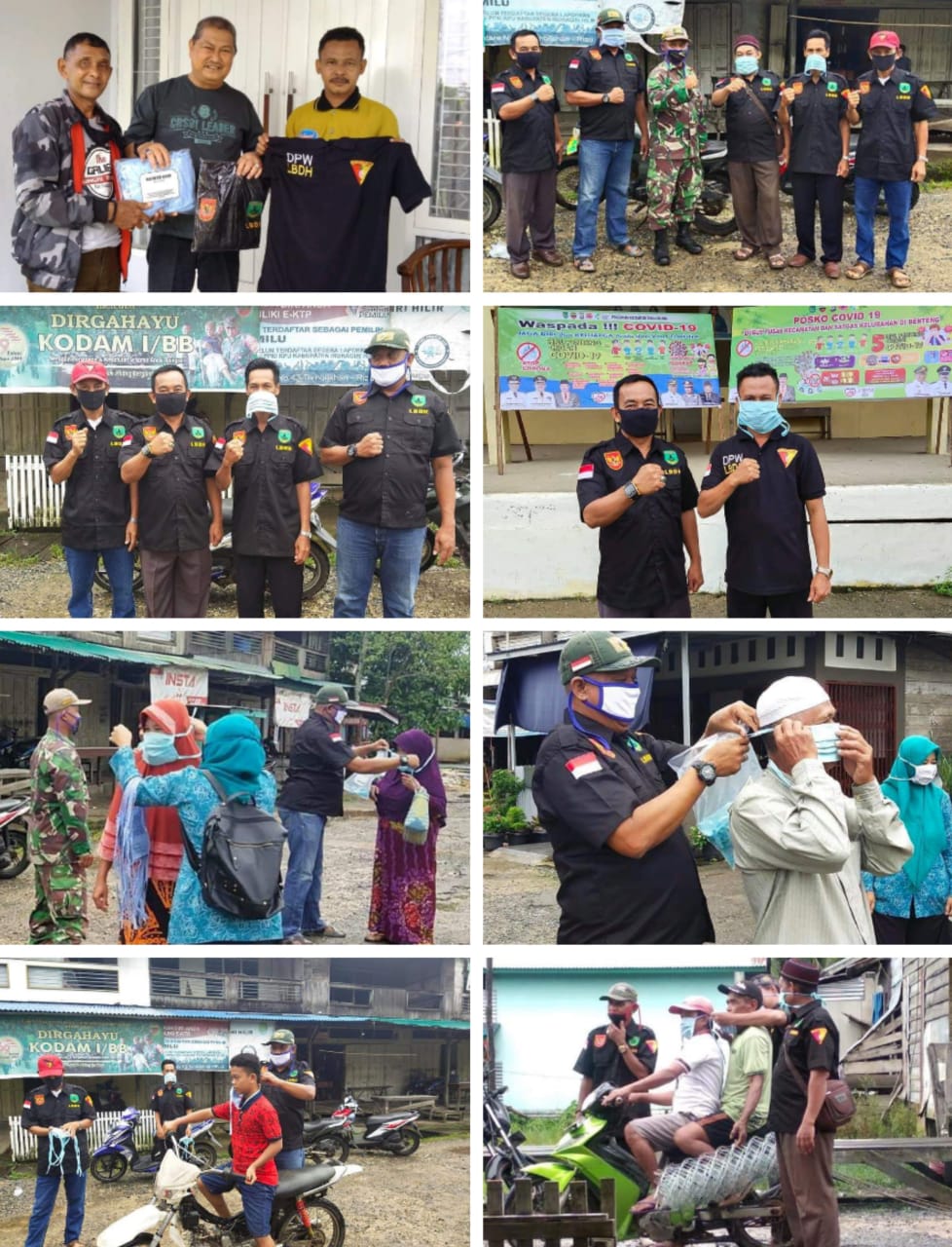 Bantuan Masker dari Abah SU, LBDH Sungai Batang Salurkan Langsung ke Masyarakat