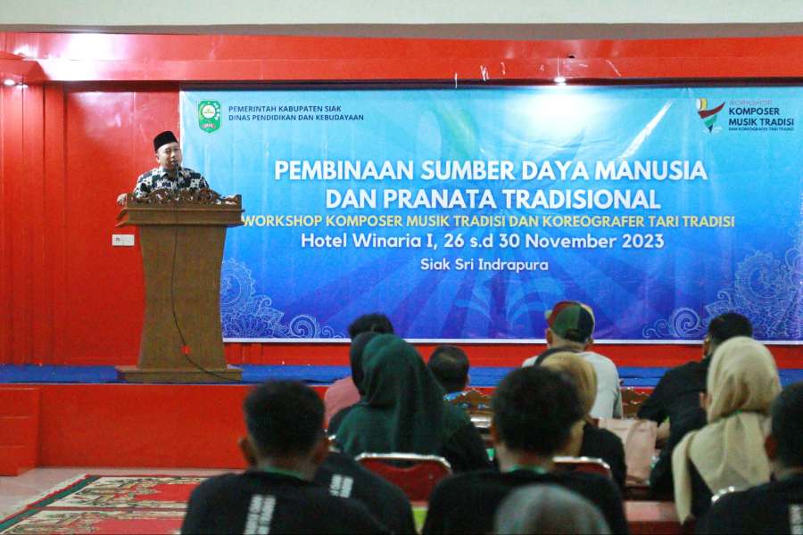 Disdikbud Siak Gelar Workshop Komposer Musik Tradisi dan Koreografer Tari Tradisi