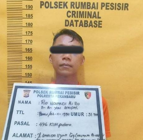 Polsek Rumbai Pesisir Bekuk Spesialis Curanmor di Stadion, 5 Motor Diamankan