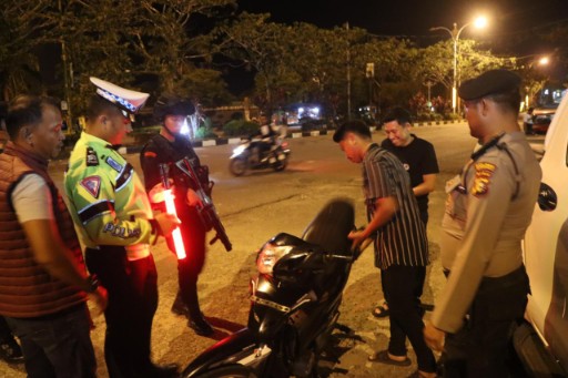 Polres Rokan Hulu Gelar Patroli Berskala Besar Cipta Kondisi Pasca Pilkada 2024