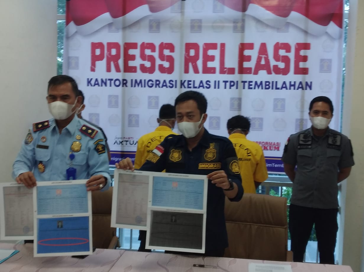 Tak Miliki Dokumen Keimigrasian, Dua WNA Asal Timor Leste Diamankan Imigrasi Tembilahan