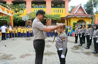 Tanamkan Disiplin Sejak Dini, Polres Inhil Lantik Polisi Cilik 