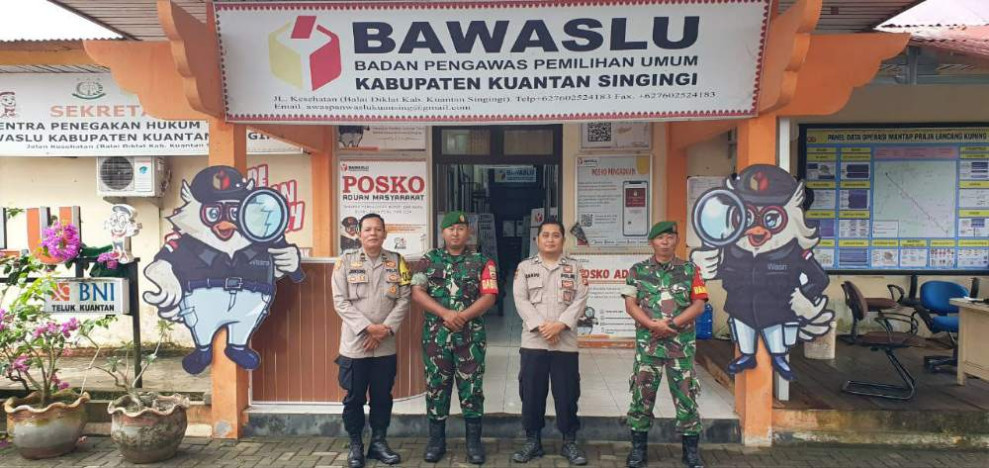 Polres Kuansing Patroli Sinergitas Monitoring Kantor KPU Hingga Gudang Logistik