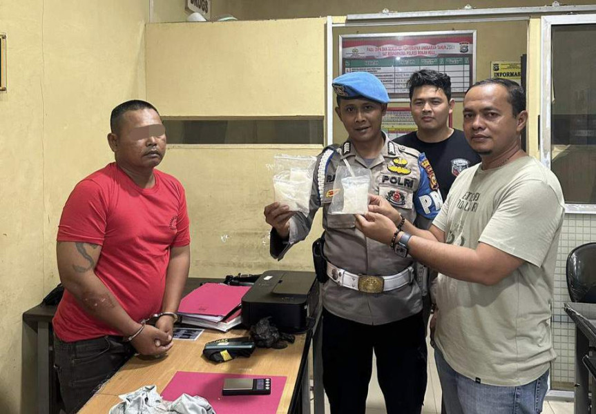 Bandar Sabu Asal Medan Ditangkap Polisi di Rohul