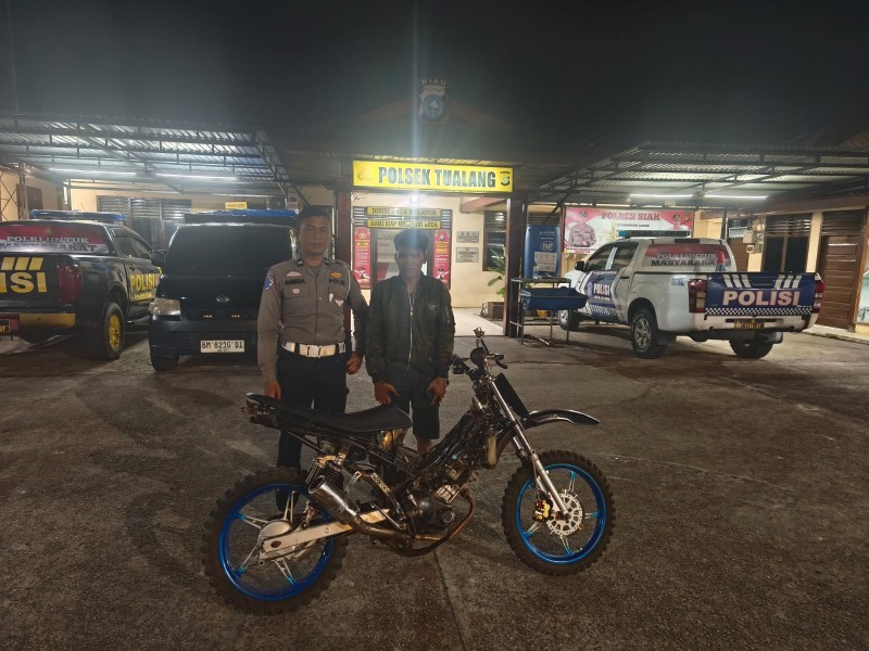 Lakukan Patroli, Polsek Tualang Amankan Sepeda Motor  Balap Liar