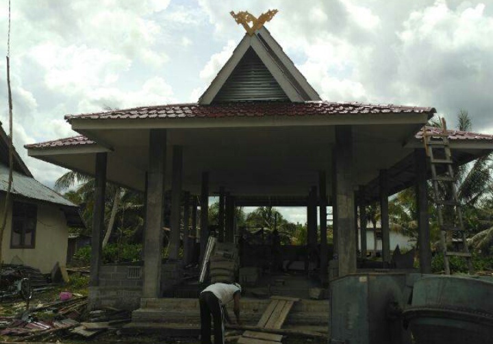 Begini Kondisi Terkini Pembangunan Gedung Serba Guna Desa Ringin Jaya